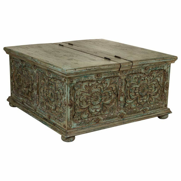 Chest Alexandra House Living Iron Mango wood 100 x 47 x 100 cm-0