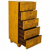 Chest of drawers Alexandra House Living Yellow Iron Mango wood 40 x 100 x 45 cm-6