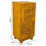 Chest of drawers Alexandra House Living Yellow Iron Mango wood 40 x 100 x 45 cm-4