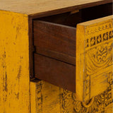 Chest of drawers Alexandra House Living Yellow Iron Mango wood 40 x 100 x 45 cm-2