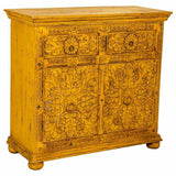 Sideboard Alexandra House Living Yellow Iron Mango wood 40 x 90 x 90 cm-0