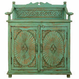 Sideboard Alexandra House Living Green Iron Mango wood 42 x 85 x 70 cm-5