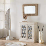 Hall Alexandra House Living White Glass Iron Mango wood 40 x 100 x 90 cm-7