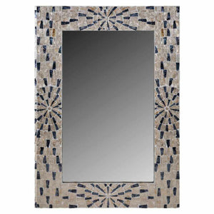 Wall mirror Alexandra House Living Grey Cream MDF Wood 70 x 3 x 100 cm-0