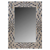 Wall mirror Alexandra House Living Grey Cream MDF Wood 70 x 3 x 100 cm-0