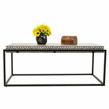 Centre Table Alexandra House Living Grey Metal MDF Wood 60 x 49 x 124 cm-6