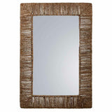 Wall mirror Alexandra House Living Brown Jute 3 x 61 x 91 cm-0