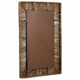 Wall mirror Alexandra House Living Brown Jute 3 x 61 x 91 cm-2