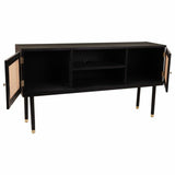 Sideboard Alexandra House Living Black Pine MDF Wood 38 x 81 x 152 cm-5