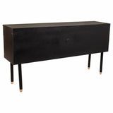 Sideboard Alexandra House Living Black Pine MDF Wood 38 x 81 x 152 cm-2