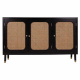 Sideboard Alexandra House Living Black Pine MDF Wood 38 x 91 x 152 cm-4