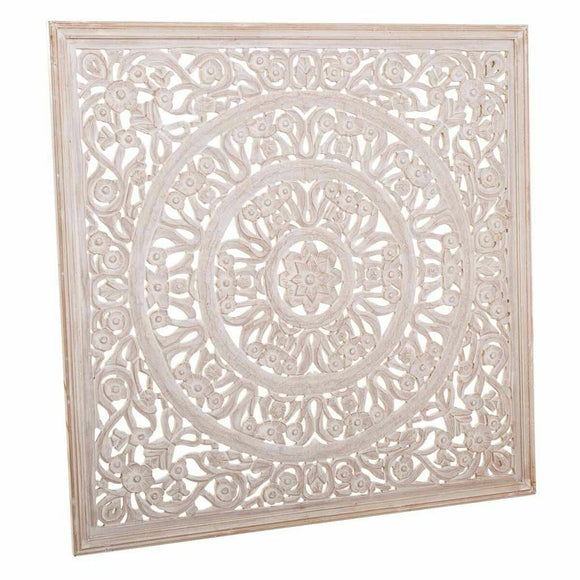 Wall Decoration Alexandra House Living White MDF Wood 4 x 120 x 120 cm-0