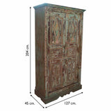 Cupboard Alexandra House Living Brown Recycled Wood 45 x 204 x 127 cm-2