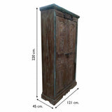 Cupboard Alexandra House Living Brown Recycled Wood 45 x 220 x 121 cm-2