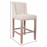 Stool Alexandra House Living Beige Rubber wood 58 x 104 x 48 cm-5