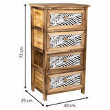 Chest of drawers Alexandra House Living Brown Wood Paolownia wood 29 x 73 x 40 cm-4