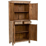 Cupboard Alexandra House Living Brown Mango wood 93 x 192 x 45 cm Traditional style-6