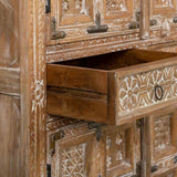 Cupboard Alexandra House Living Brown Mango wood 93 x 192 x 45 cm Traditional style-3