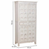 Wardrobe Alexandra House Living White Mango wood 93 x 192 x 45 cm-6