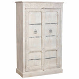 Wardrobe Alexandra House Living White Mango wood 98 x 160 x 46 cm-0