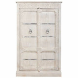 Wardrobe Alexandra House Living White Mango wood 98 x 160 x 46 cm-6