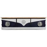 Sideboard Alexandra House Living White Natural Navy Blue Metal Mango wood 50 x 50 x 183 cm-6