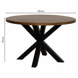 Table Alexandra House Living Brown 120 x 76 x 120 cm-3