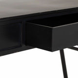 Hall Table with Drawers Alexandra House Living Black Metal 40 x 75 x 100 cm-2