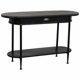 Hall Table with Drawers Alexandra House Living Black Metal 41 x 75 x 120 cm-0