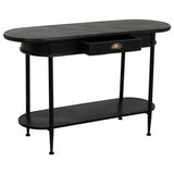 Hall Table with Drawers Alexandra House Living Black Metal 41 x 75 x 120 cm-6