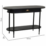 Hall Table with Drawers Alexandra House Living Black Metal 41 x 75 x 120 cm-5