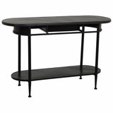 Hall Table with Drawers Alexandra House Living Black Metal 41 x 75 x 120 cm-3