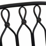 Bench Alexandra House Living Black Metal 56 x 98 x 118 cm-4