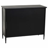 Sideboard Alexandra House Living Black Metal Glass 40 x 80 x 100 cm-4