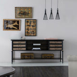 Sideboard Alexandra House Living Brown Metal 45 x 80 x 180 cm-7