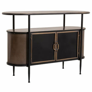 Sideboard Alexandra House Living Brown Metal Glass 42 x 80 x 121 cm-0