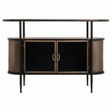 Sideboard Alexandra House Living Brown Metal Glass 42 x 80 x 121 cm-4