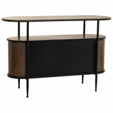 Sideboard Alexandra House Living Brown Metal Glass 42 x 80 x 121 cm-3