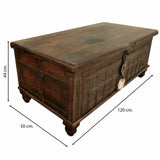 Chest Alexandra House Living Brown Mango wood 50 x 44 x 120 cm-2