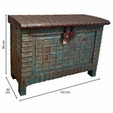 Chest Alexandra House Living Blue Mango wood 44 x 90 x 132 cm-3