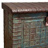 Chest Alexandra House Living Blue Mango wood 44 x 90 x 132 cm-1