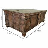 Chest Alexandra House Living Brown Mango wood 72 x 50 x 140 cm-2