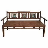 Bench Alexandra House Living Brown Recycled Wood 58 x 95 x 183 cm-4