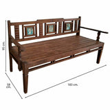 Bench Alexandra House Living Brown Recycled Wood 58 x 95 x 183 cm-1