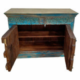 Sideboard Alexandra House Living Blue Mango wood 43 x 86 x 119 cm-4