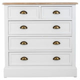 Chest of drawers Alexandra House Living White Brown Zinc Alloy MDF Wood 40 x 80 x 80 cm-4