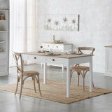 Table Alexandra House Living White Brown 80 x 78 x 150 cm With boxes-8