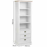 Shelves Alexandra House Living White Brown Zinc Alloy MDF Wood 40 x 180 x 63 cm-5