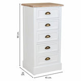 Chest of drawers Alexandra House Living Natural Wood Metal 95 x 40 x 50 cm-5