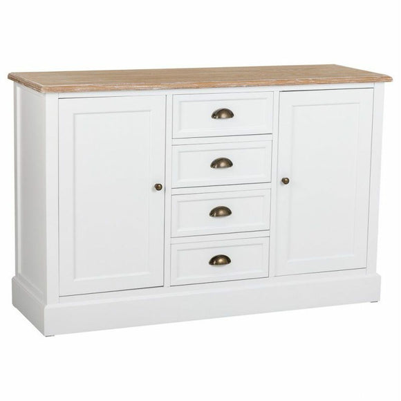 Sideboard Alexandra House Living White Brown Zinc Alloy MDF Wood 40 x 82 x 124 cm-0